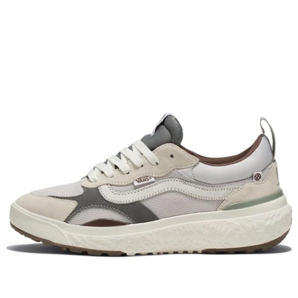 Vans Women's Cream and Gray Sneakers
